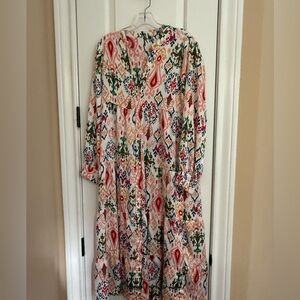 Pinkish Multicolor Midi Dress, M, EUC